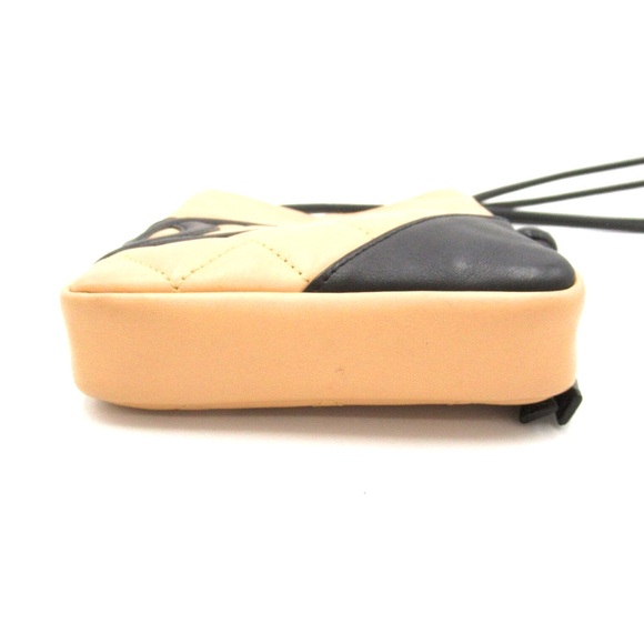 Chanel Cambon Line Pochette Bag Beige Black w/ authentication card - Picture 13 of 14